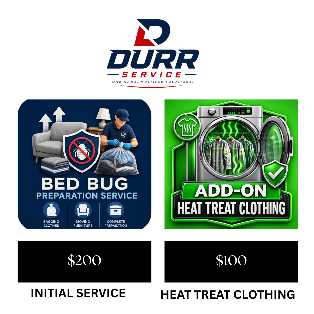 COMBINED SERVICE - Initial + Heat Treat Clothing