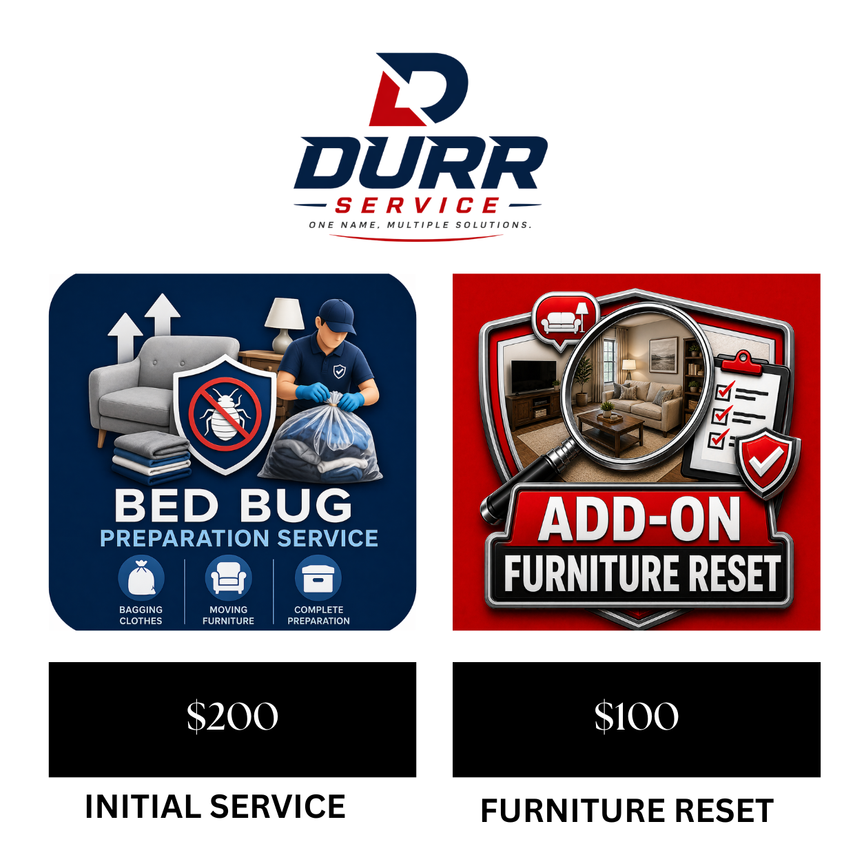COMBINED SERVICE - Initial  + Furniture Reset